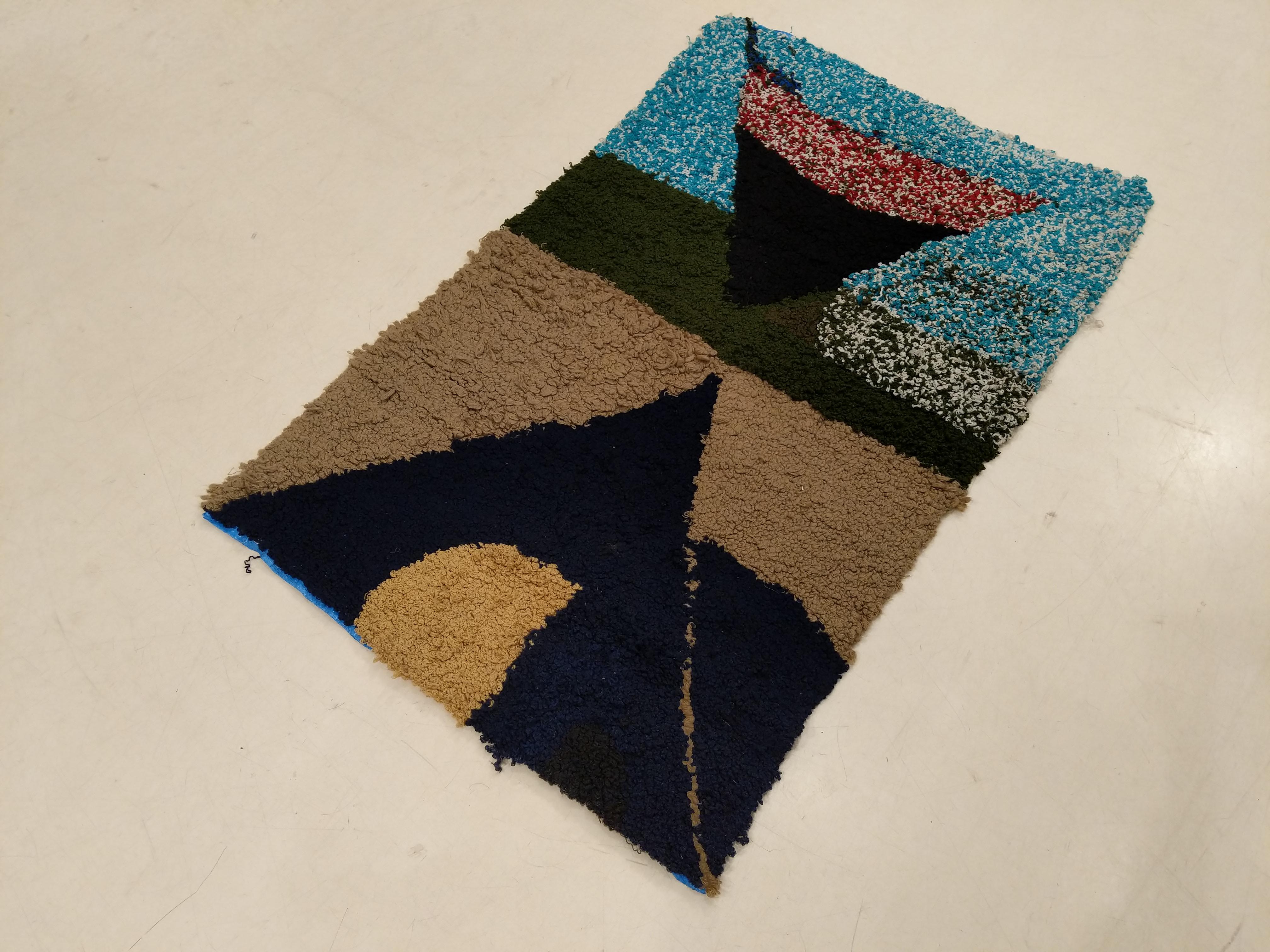 Wool Moroccan Berber Miniature Prayer Rug For Sale