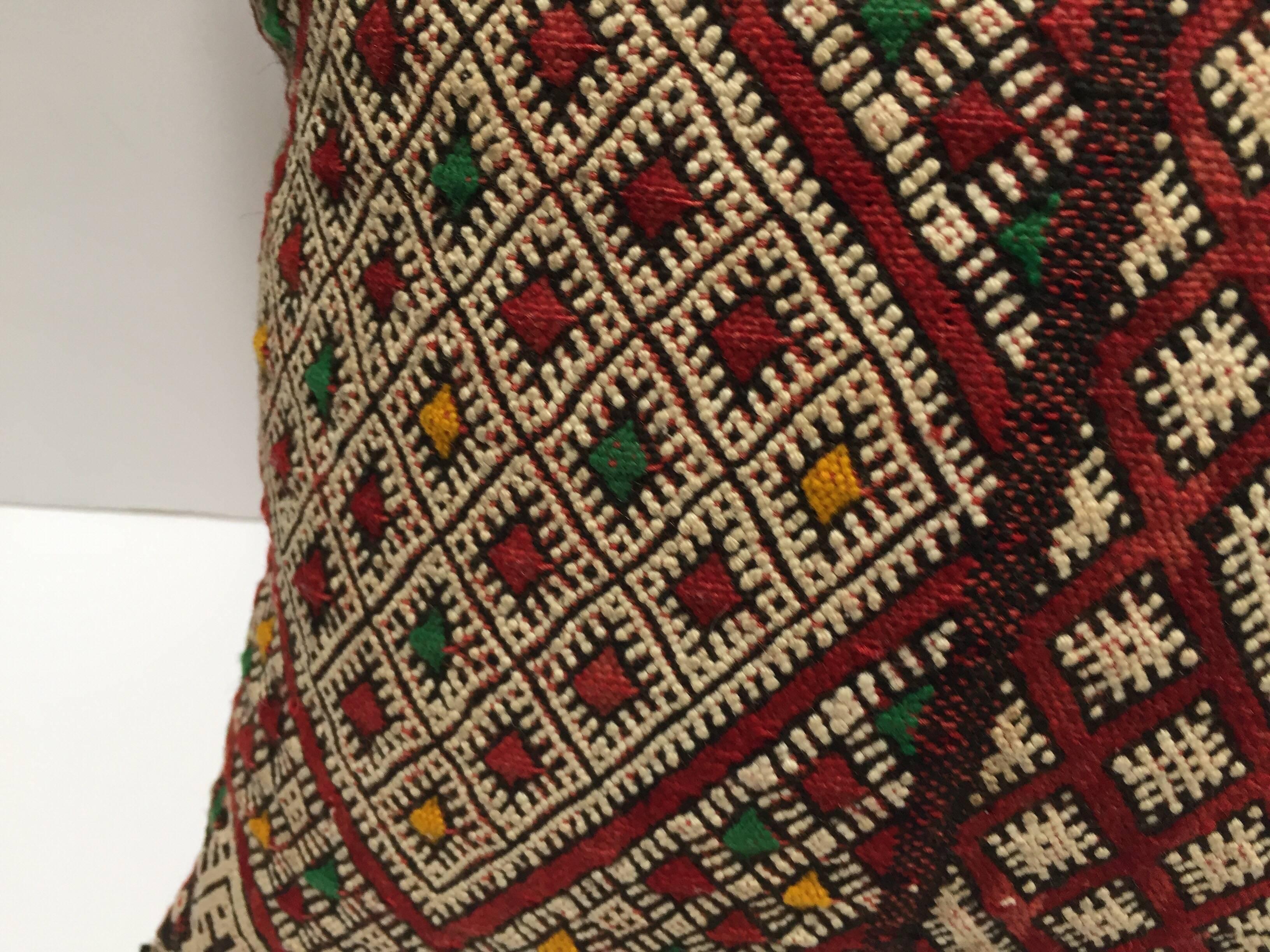 Wool Moroccan African Berber Pillow with Tribal Designs