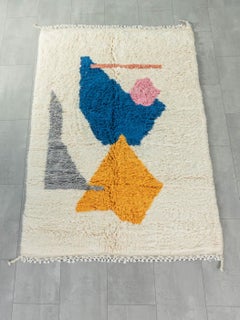 Moroccan Berber Rug 100% Wool Handmade Beni Ourain
