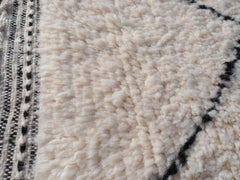 Moroccan Berber Rug Beni Ourain Diamond Design White Black Colors