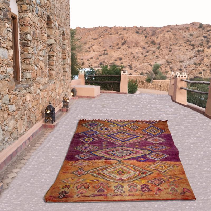 Berber rugs and carpets are mainly made in Morocco, Tunesia and Algeria. Largest producer are the tribal and nomadic Berber people of Morocco. Different areas produce very beautiful works of art. The Boujad are famous for their thick wool rugs with