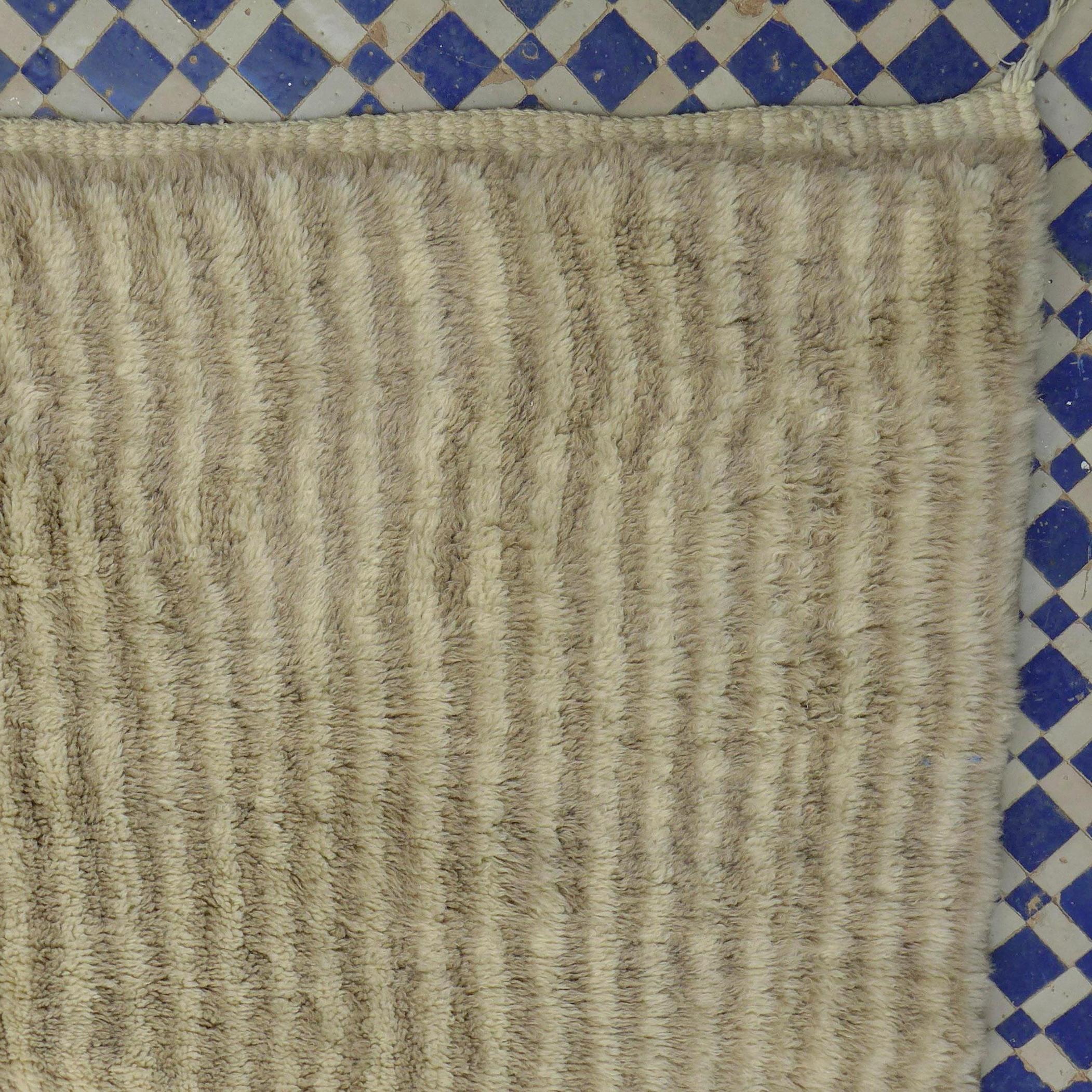 Organic Modern Moroccan Berber Rug For Sale