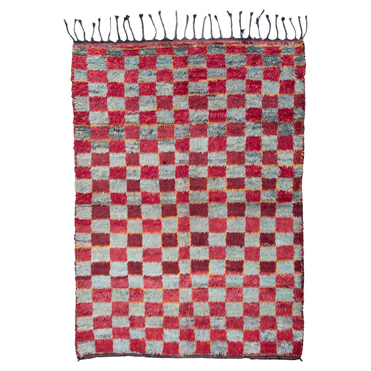 Moroccan Berber Rug with Checkerboard Pattern 'DK-119-10' For Sale