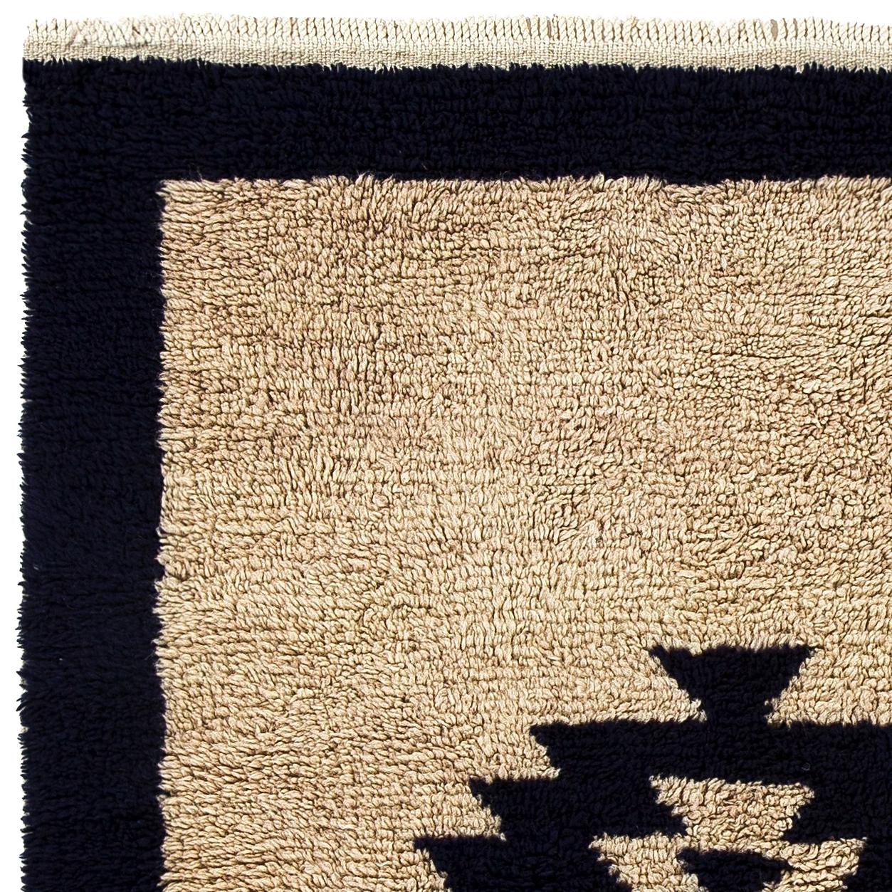 Alfombra Tulu Anudada a Mano Estilo Bereber Marroquí. Lana natural. Alfombra Beni Ourain Turco en venta