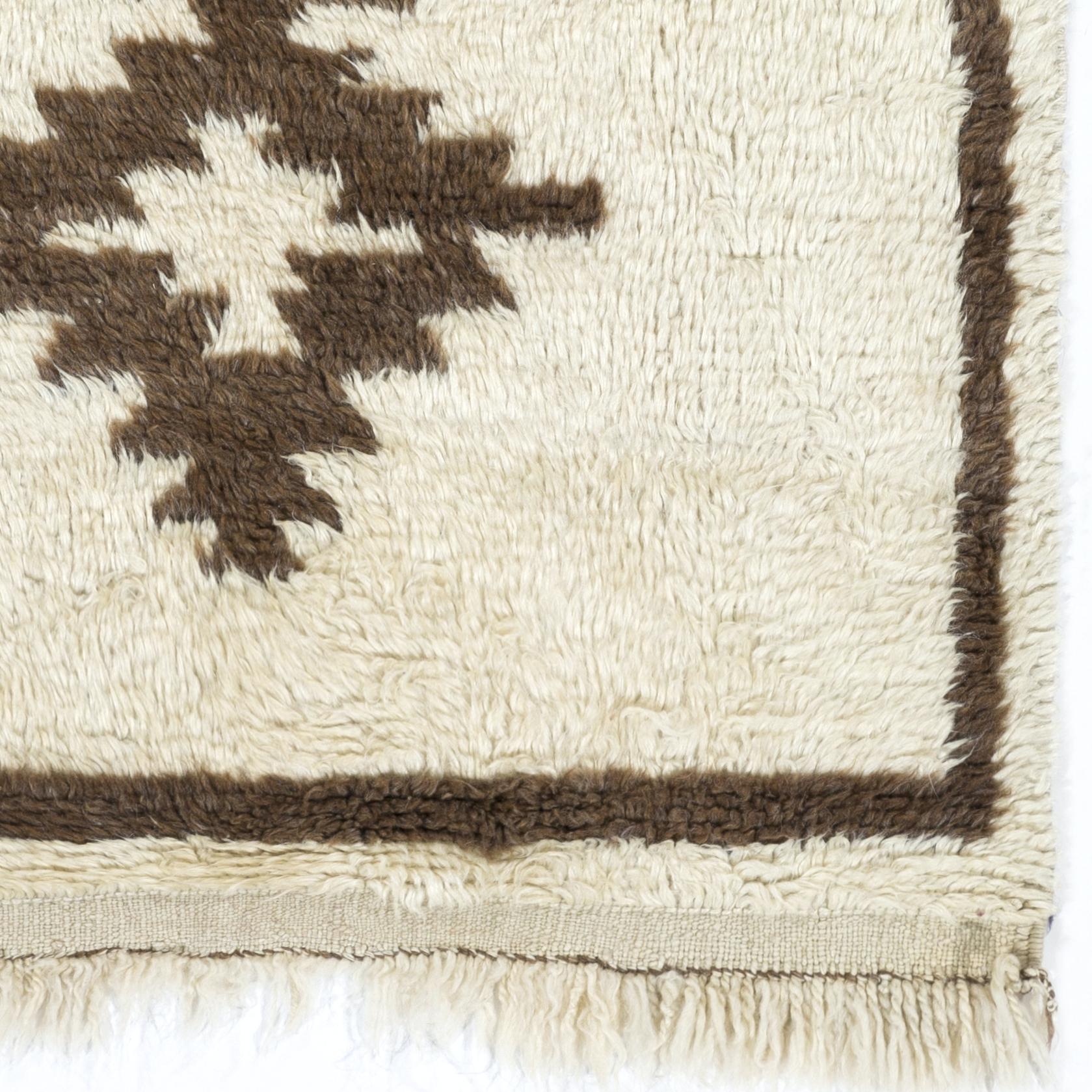 Alfombra Tulu Estilo Bereber Marroquí. Lana natural. Alfombra anudada a mano Beni Ourain Anudado a mano en venta