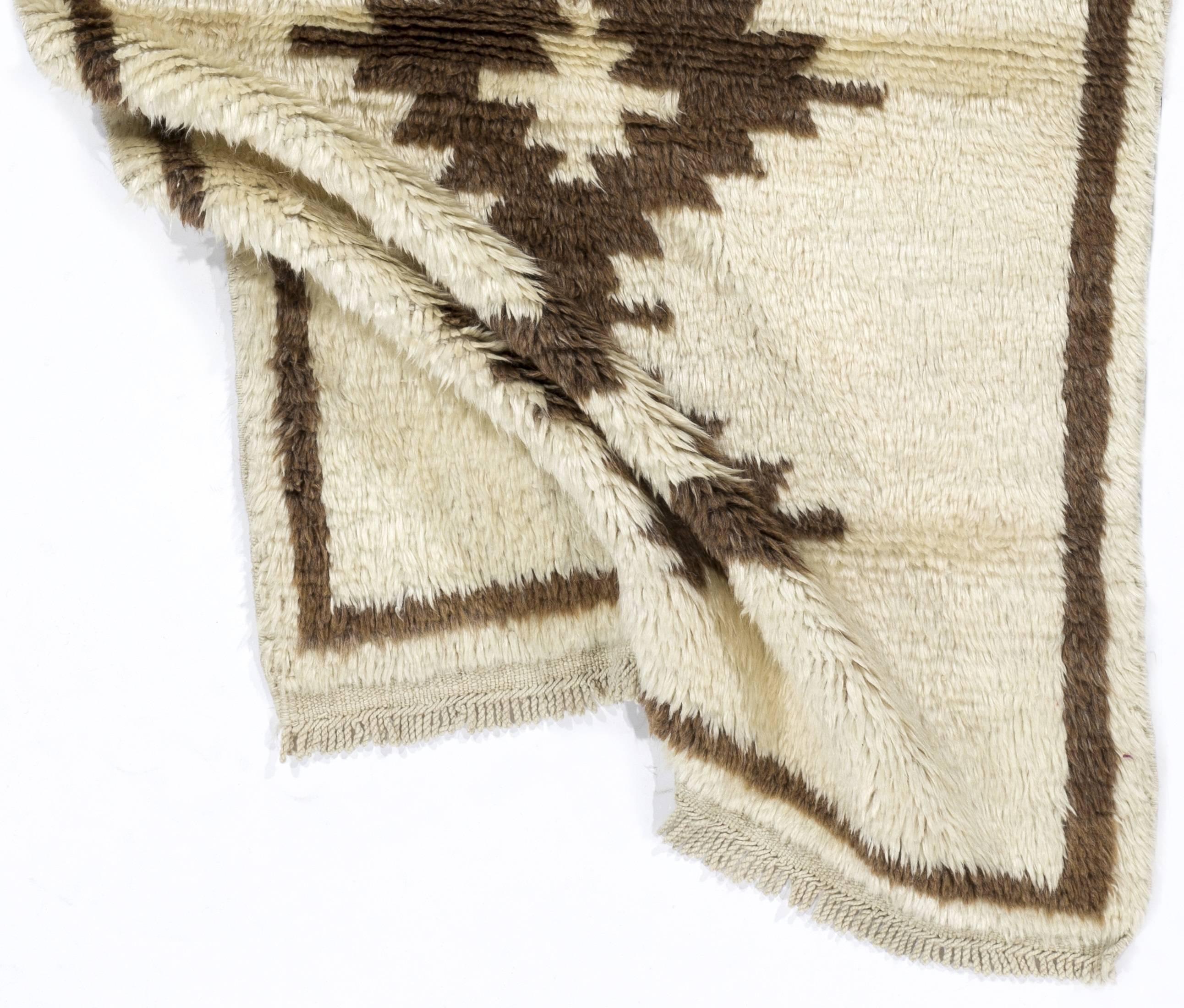Alfombra Tulu Estilo Bereber Marroquí. Lana natural. Alfombra anudada a mano Beni Ourain en Nuevo estado para la venta en Spring Valley, NY