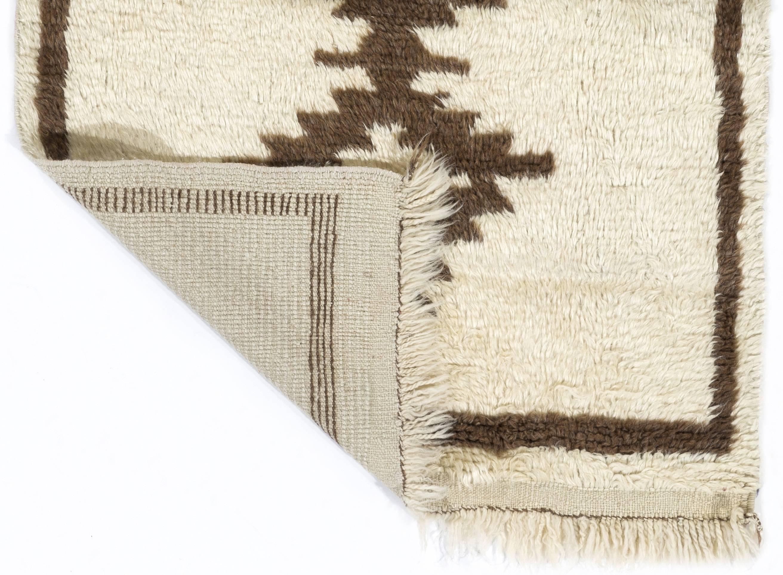 Alfombra Tulu Estilo Bereber Marroquí. Lana natural. Alfombra anudada a mano Beni Ourain Siglo XXI y contemporáneo en venta