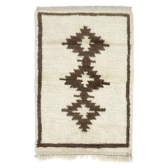 Alfombra Tulu Estilo Bereber Marroquí. Lana natural. Alfombra anudada a mano Beni Ourain