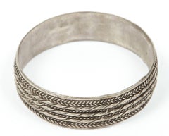 Handcrafted Moroccan Berber Tribal Bracelet in Silver, 1950