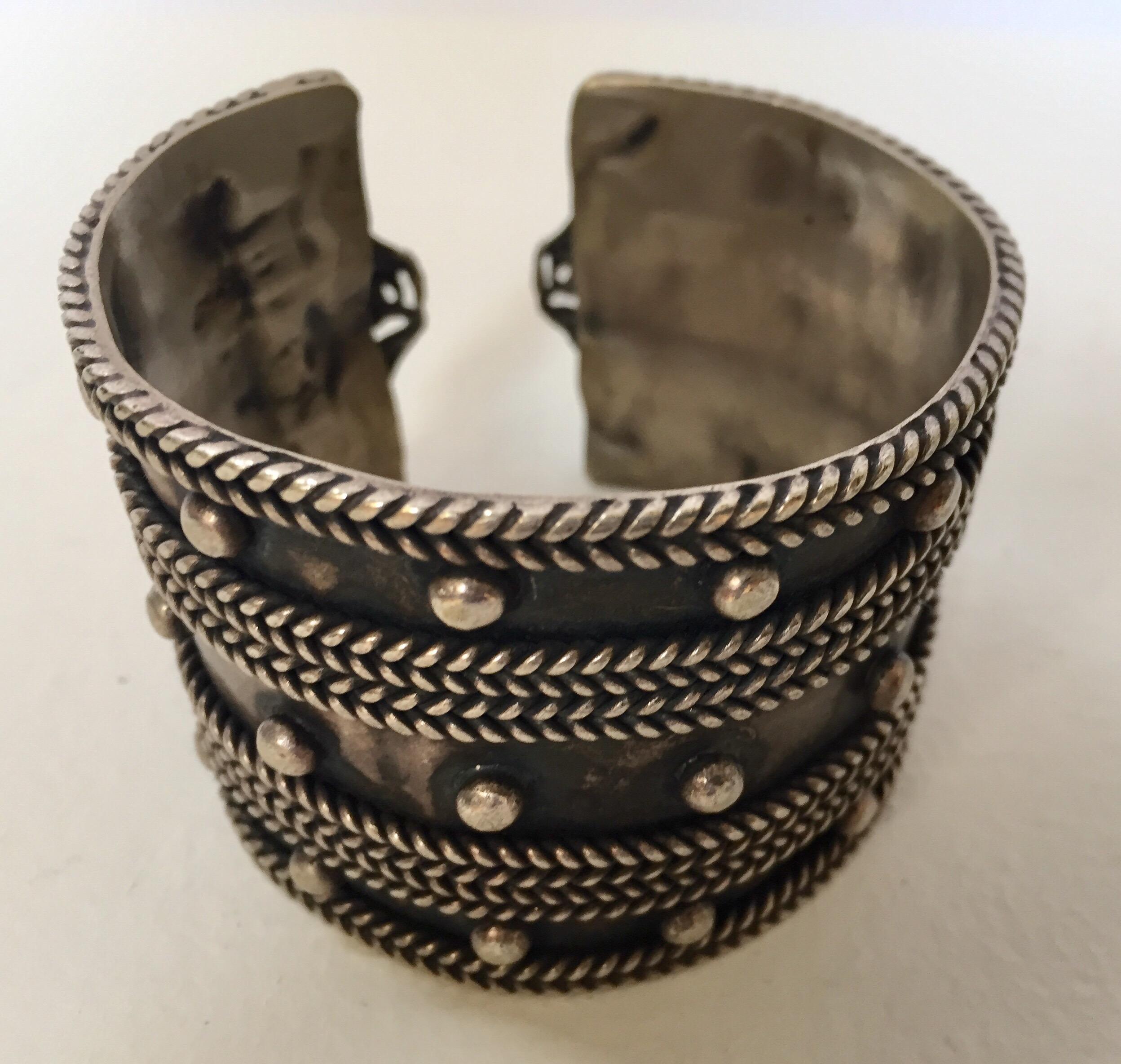 20th Century Moroccan Vintage Berber Tribal Ethnic Cuff For Sale