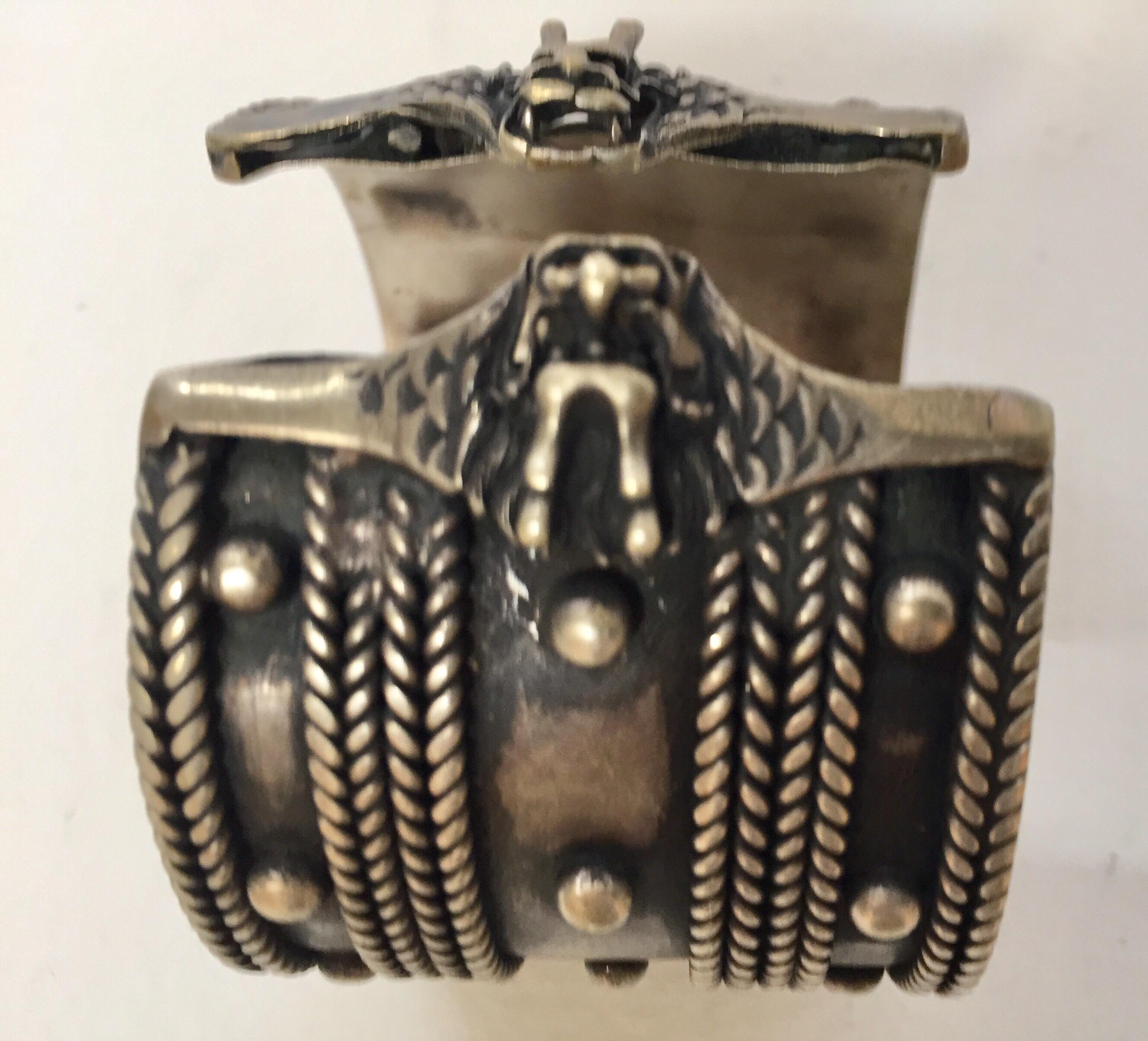 Metal Moroccan Vintage Berber Tribal Ethnic Cuff For Sale