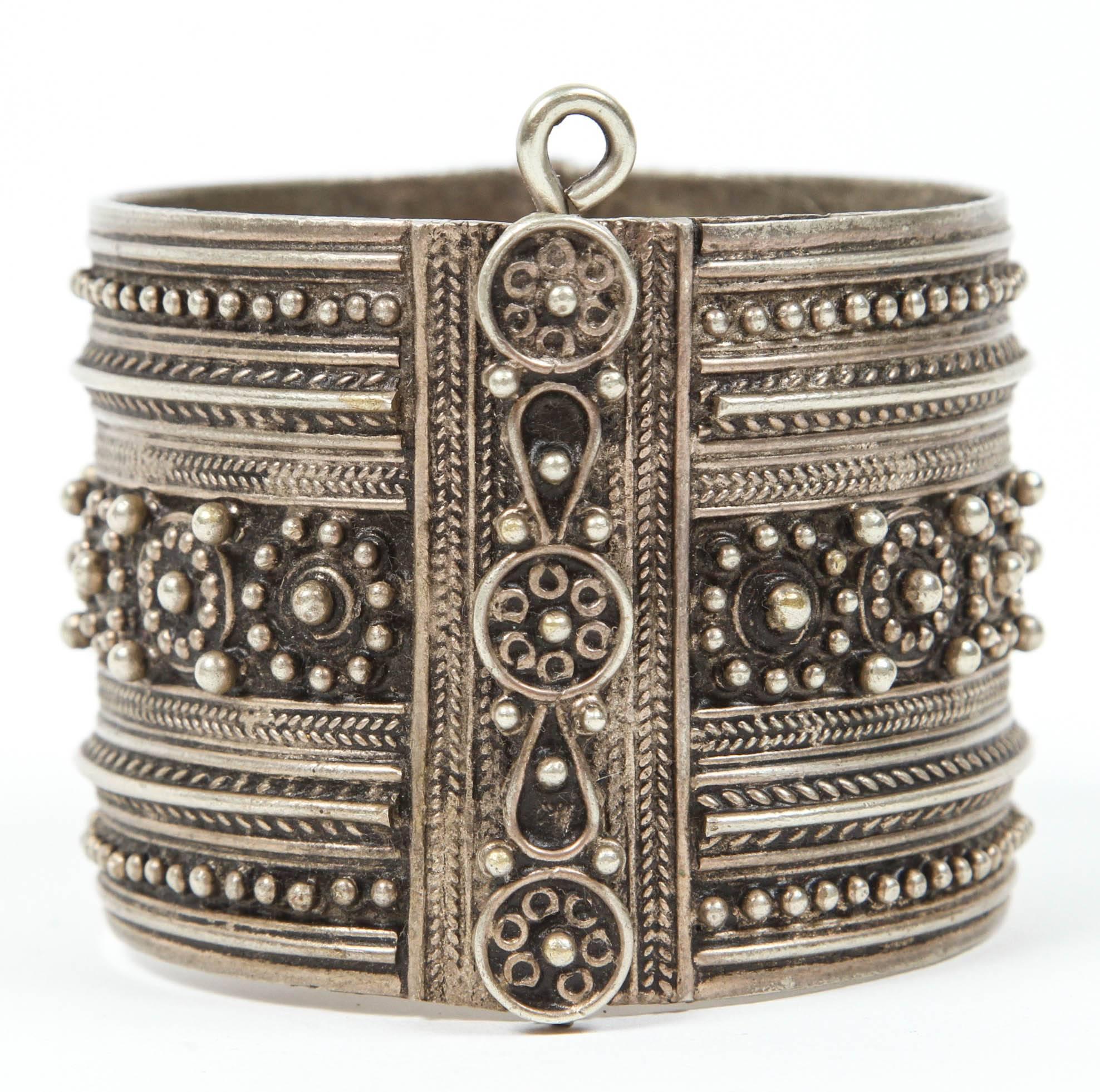Femenino o masculino Brazalete tribal bereber marroquí de plata en venta