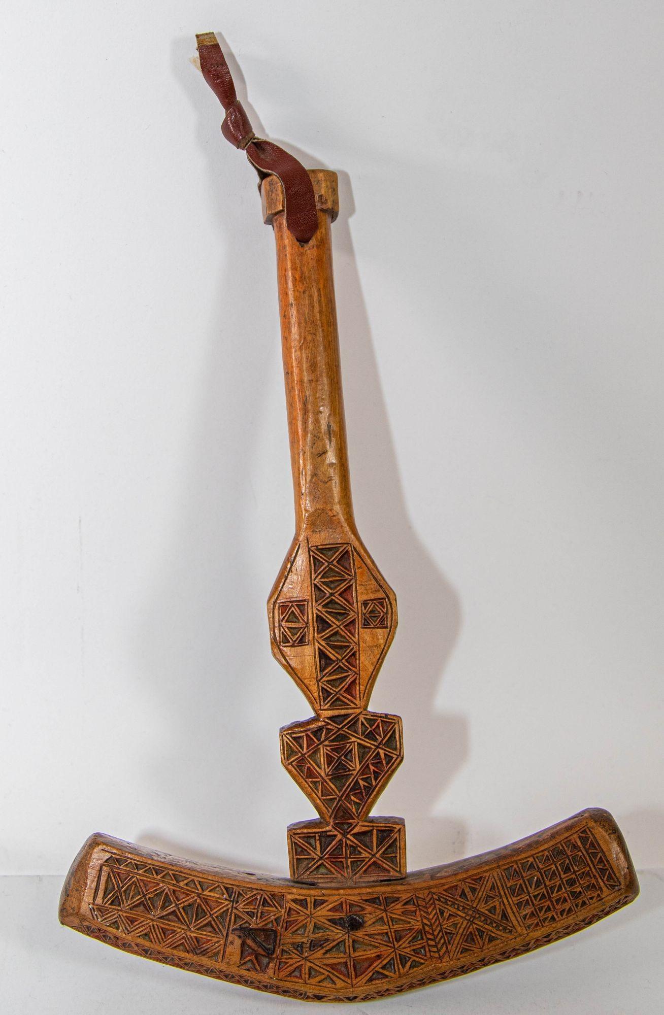 Moroccan Berber Wooden Sugar Hammer Marteau a Sucre Deggaga For Sale 13