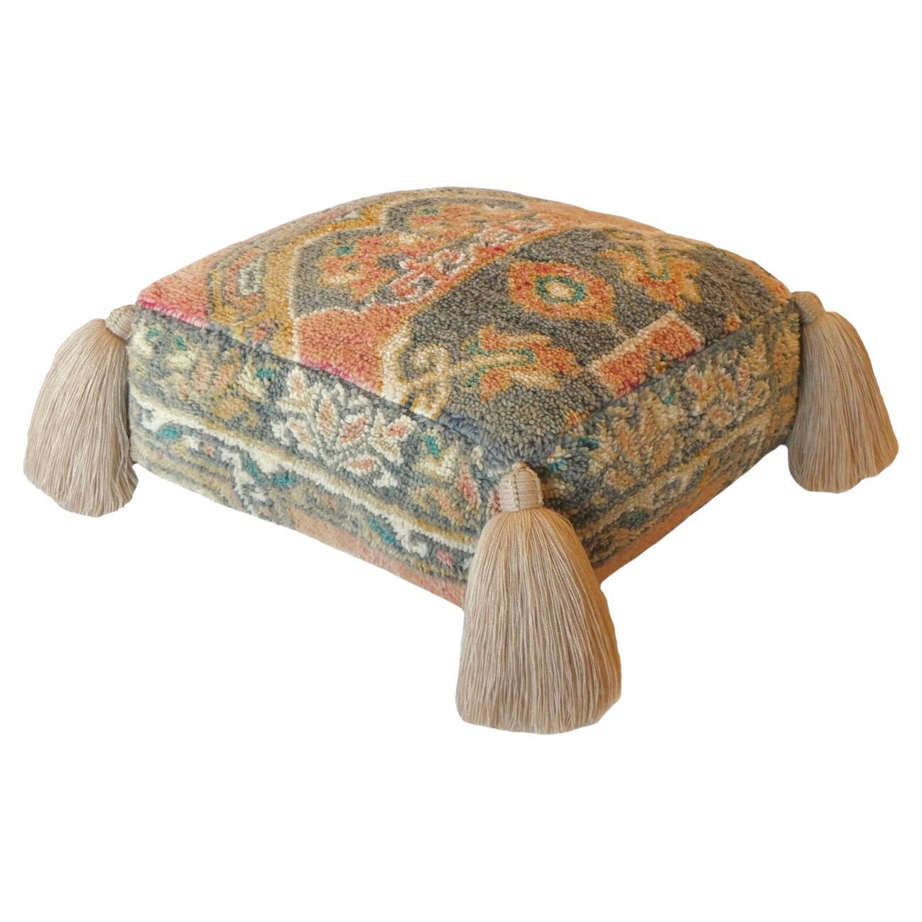 Vintage Marokkanische Wolle Pouf Bodenkissen