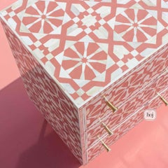 Moroccan Inlay Coral Nine Drawer Dresser by House of Jaipur