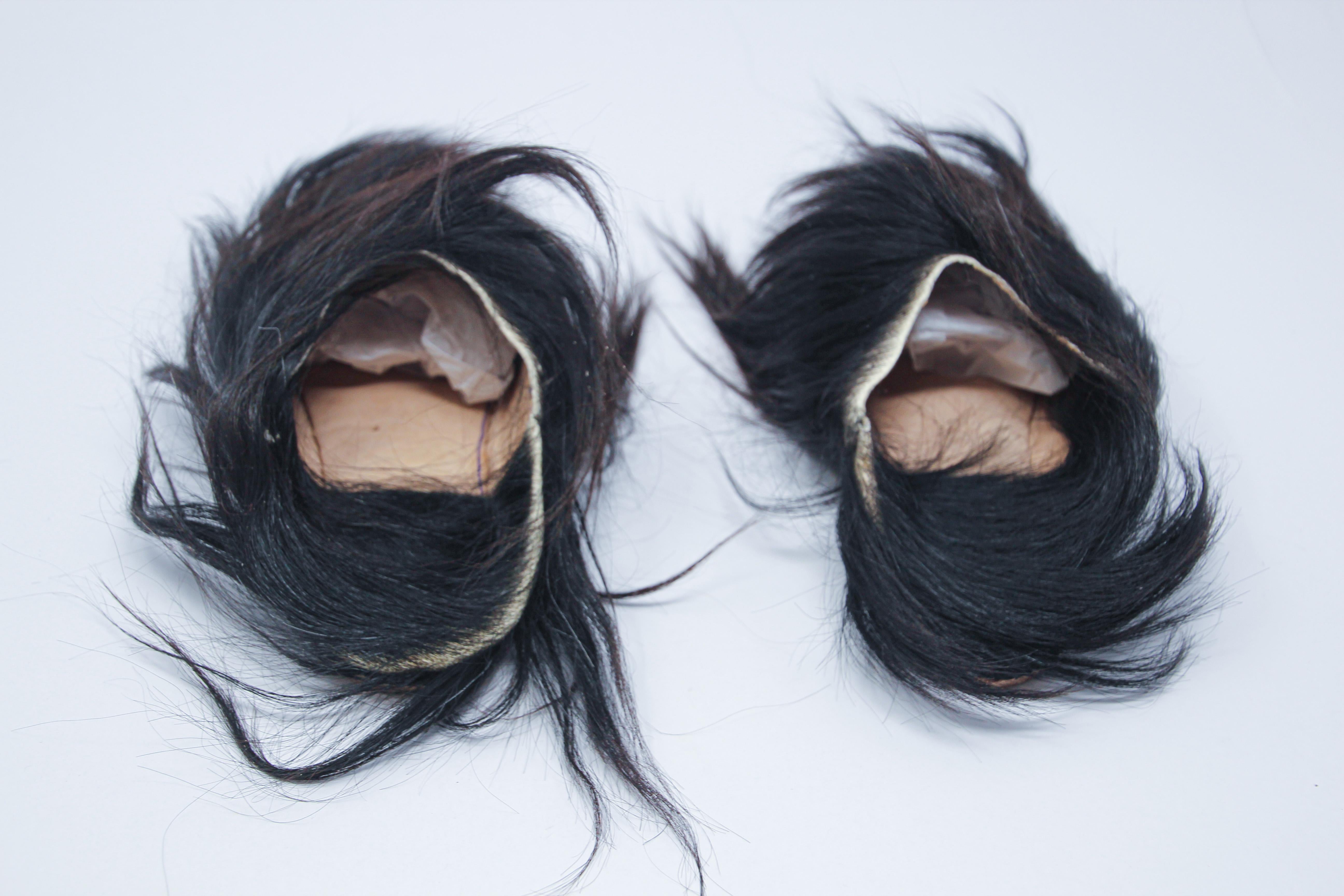 gucci goat hair slippers