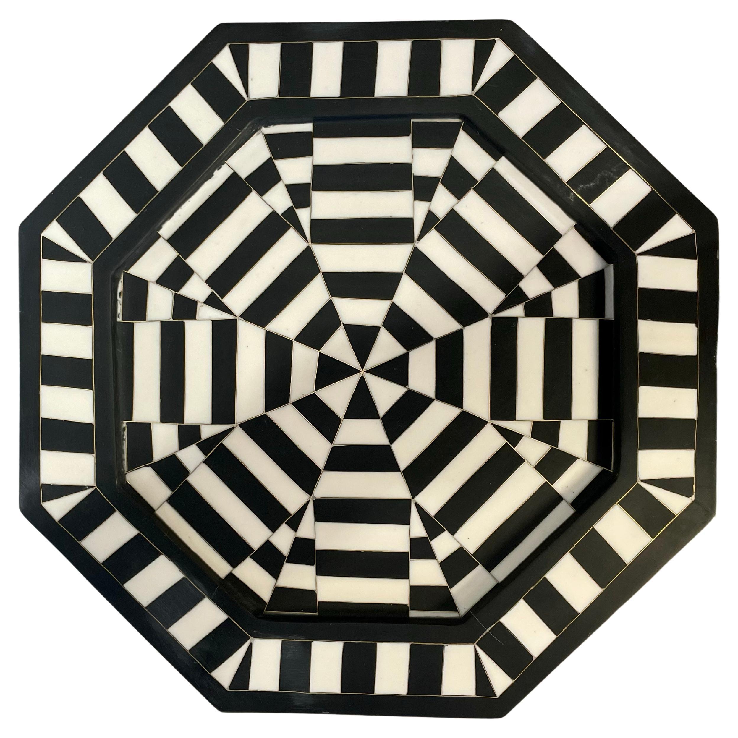 white moroccan side table