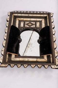 Miroir marocain en os et Wood Wood