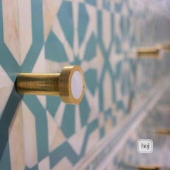 Moroccan Inlay Mint Green Nine Drawer Dresser by House of Jaipur