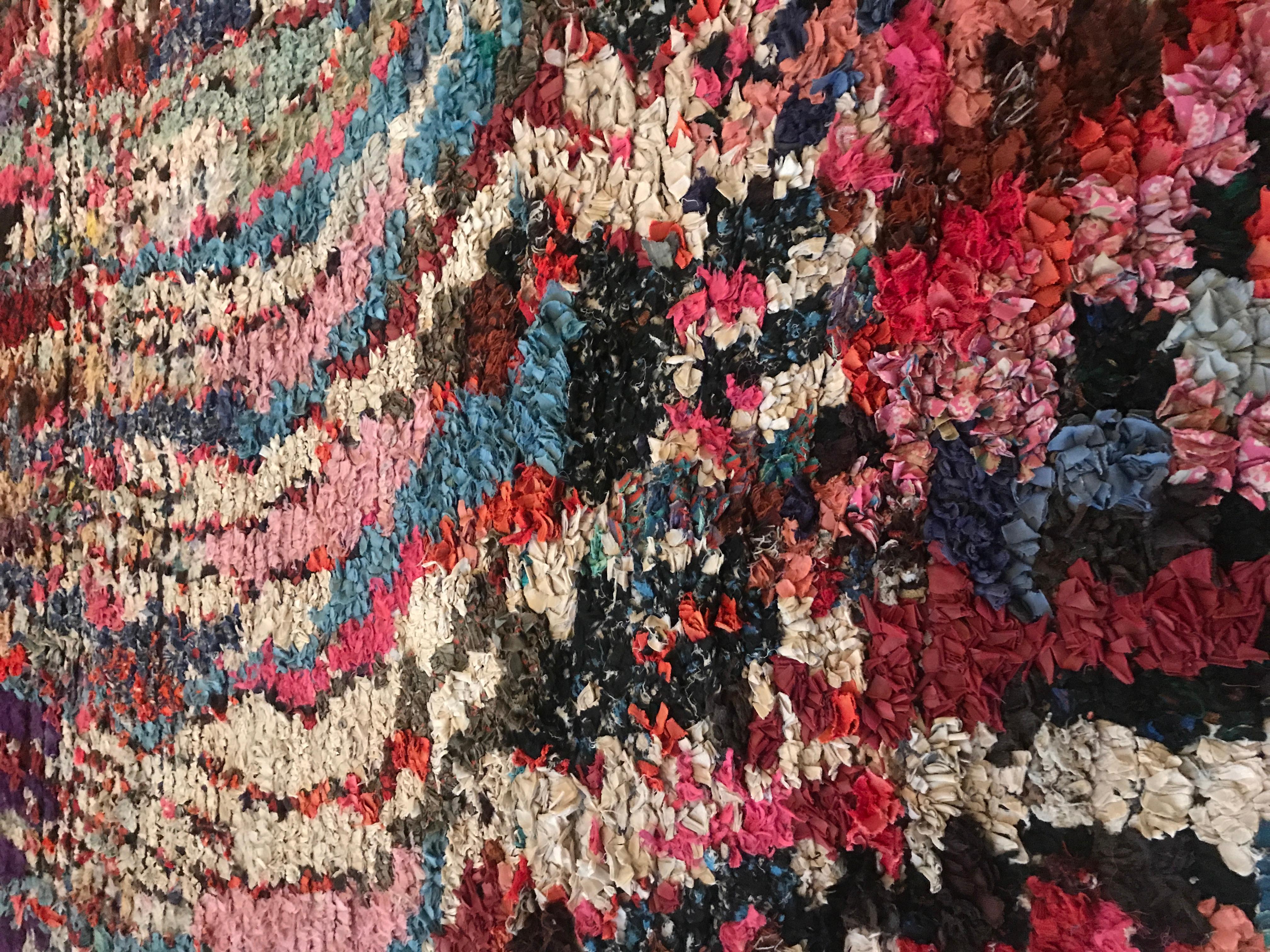 Textile Moroccan Boucherouite Rag Rug
