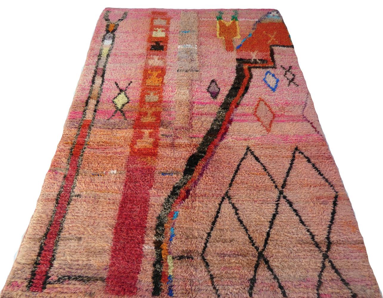 Alfombra Boujad marroquí  5'6 x 8'7 Marroquí en venta