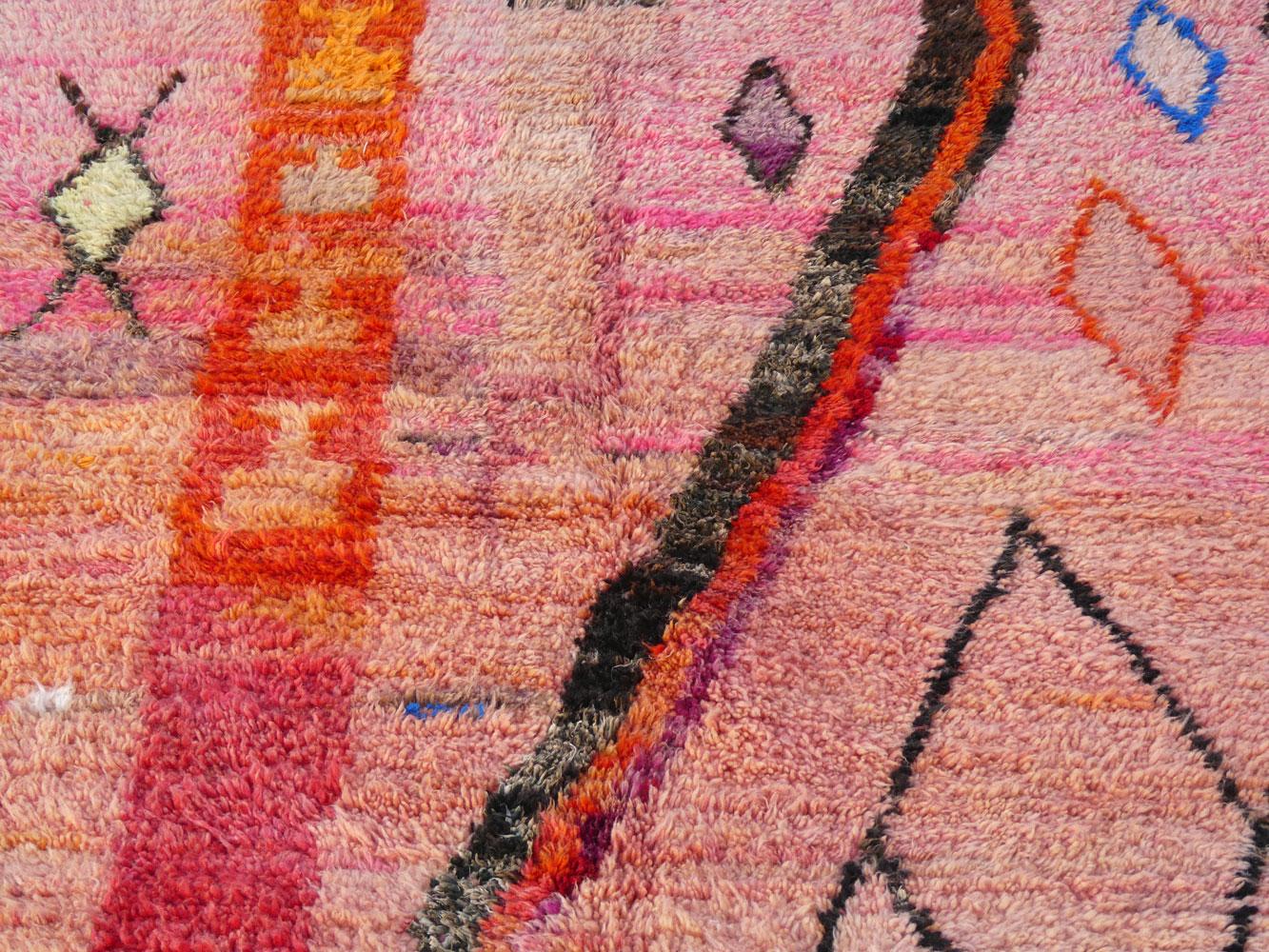 Alfombra Boujad marroquí  5'6 x 8'7 Tejido a mano en venta