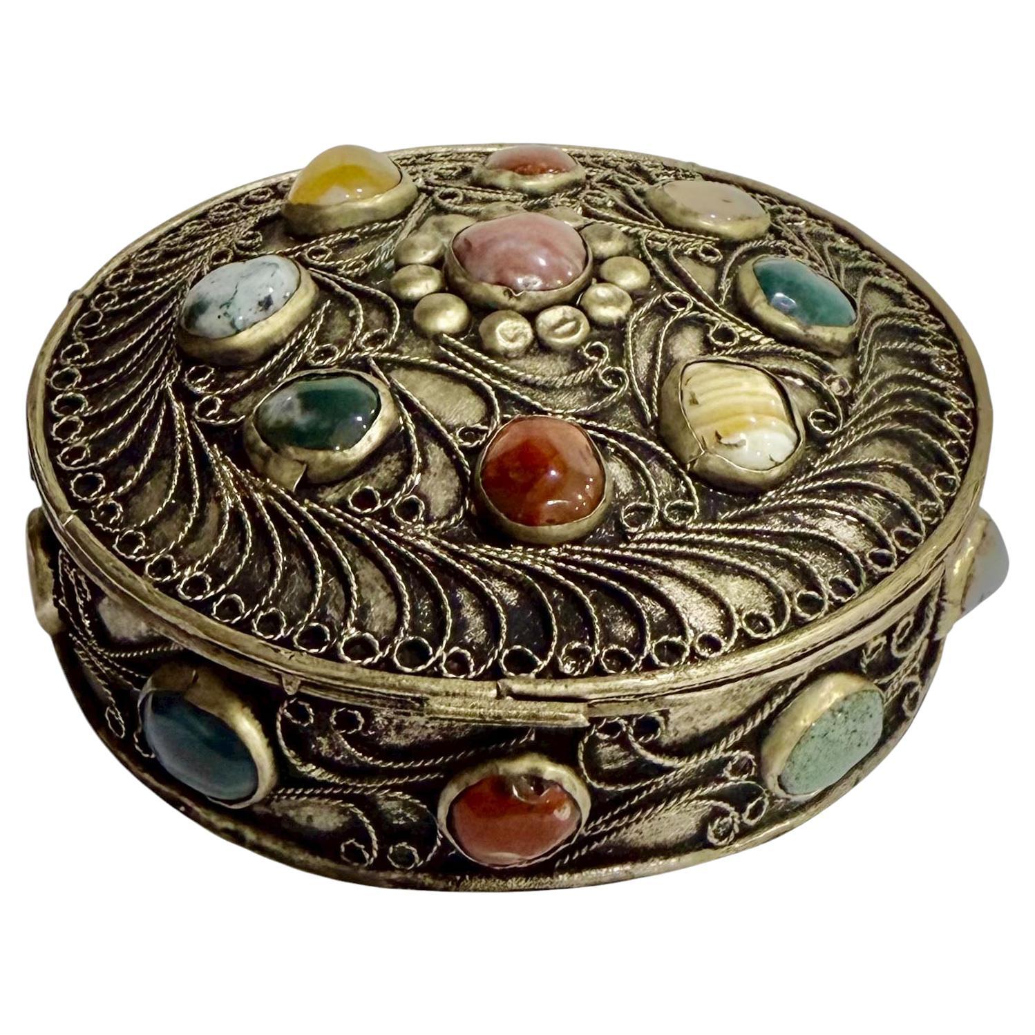 Moroccan Box With Semi Precious Stones