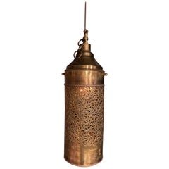 Moroccan Brass Cylinder Pendant