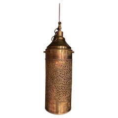 Moroccan Brass Cylinder Pendant