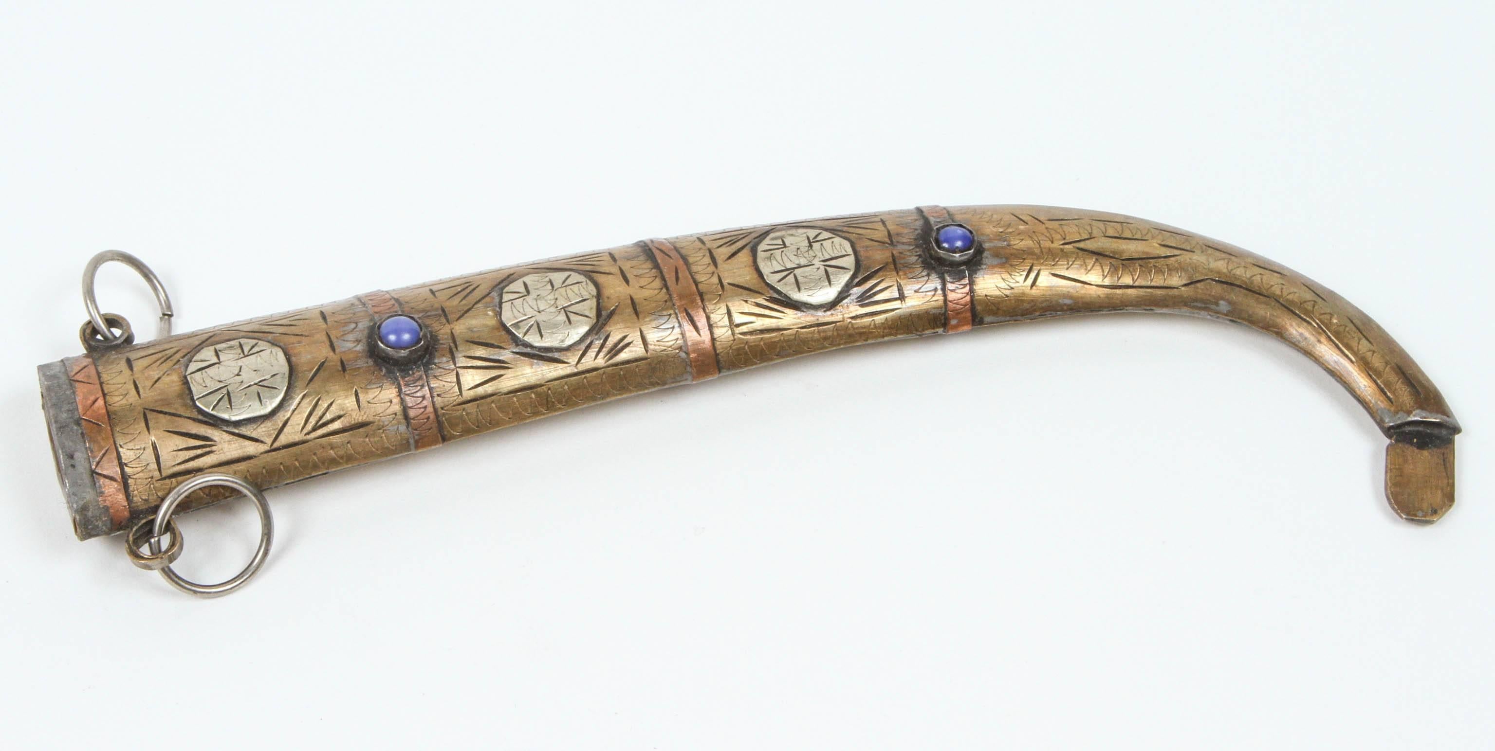 Dagger de collection décoratif marocain en laiton en vente 4