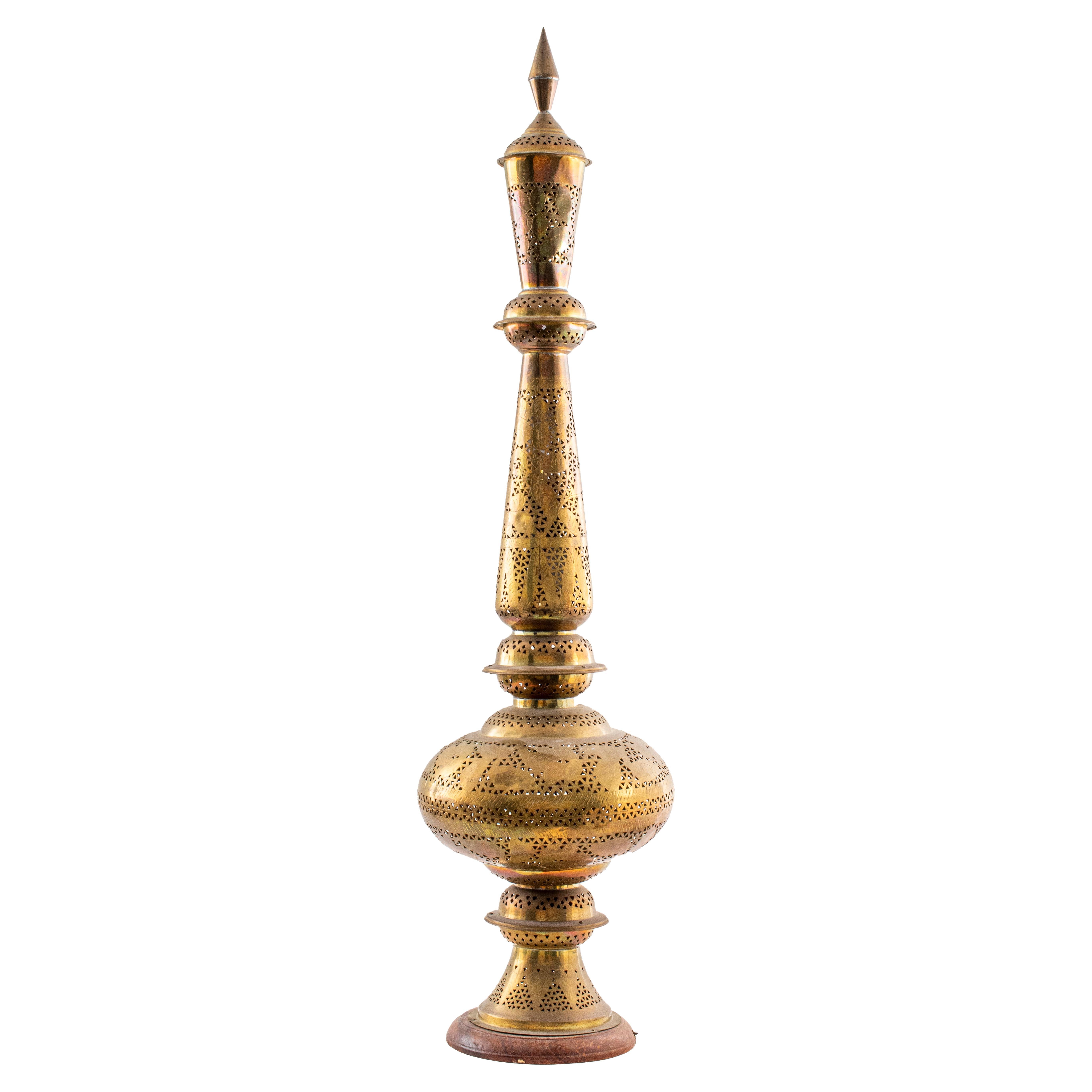 Moroccan Brass Floor Lamp