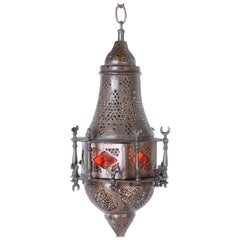 Vintage Moroccan Brass Light Fixture or Pendant