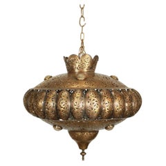 Moroccan Brass Pendant Light in Alberto Pinto Style