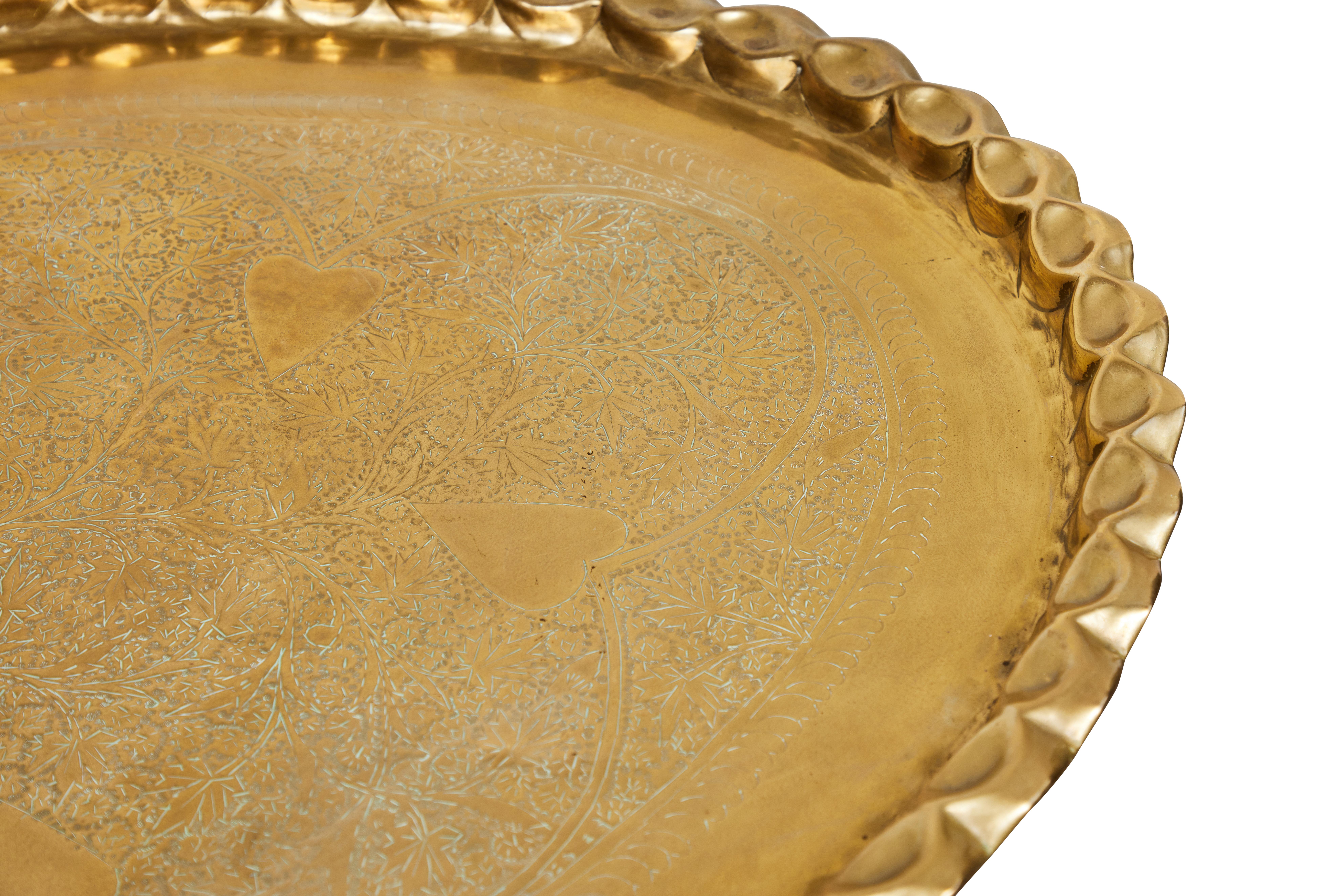 moroccan brass table