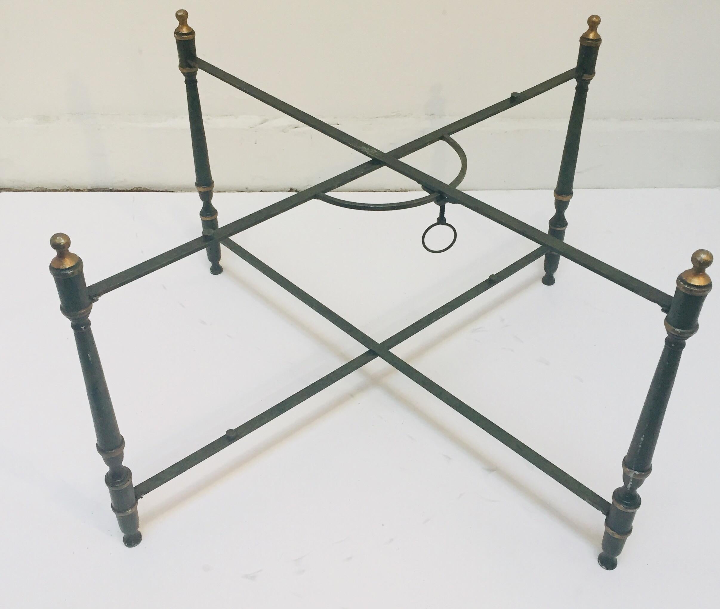 Moroccan Brass Tray Table on Metal Folding Stand 7