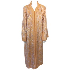 Moroccan Brocade Bohemian Kaftan Handmade Vintage Caftan, 1970s, Morocco