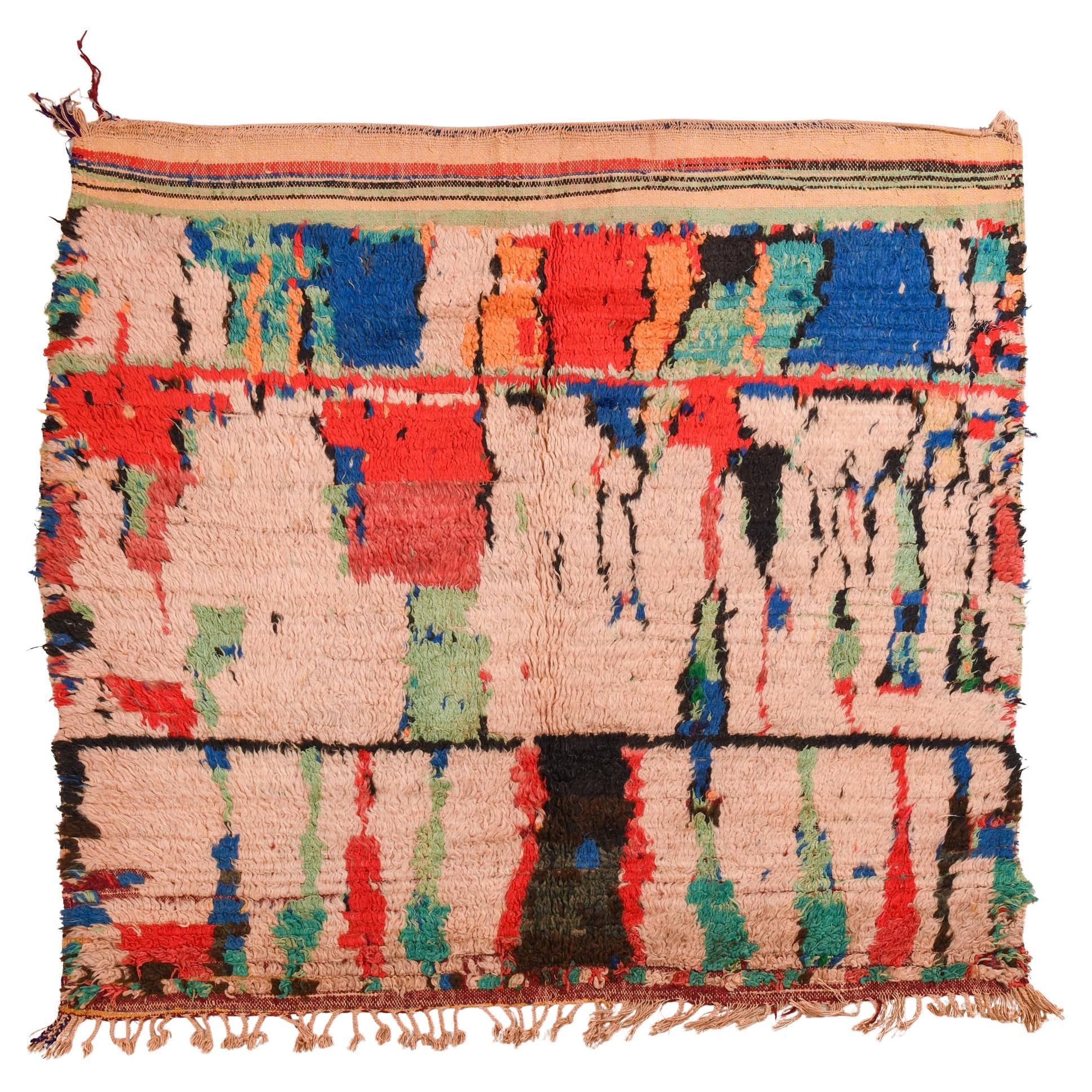 Moroccan BUJAD Carpet as Modern Artwork For Sale