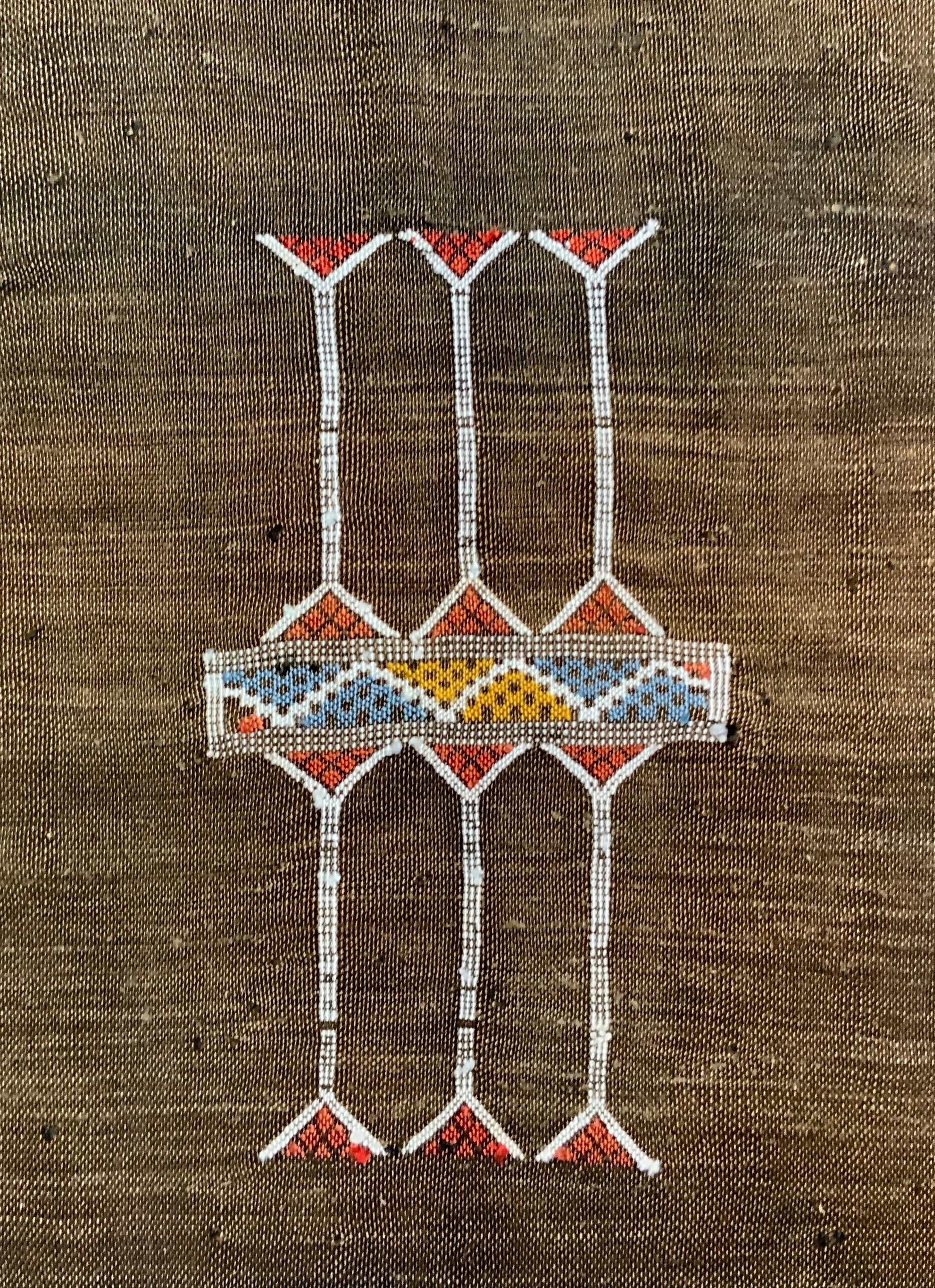 Moroccan Cactus Silk Flat-Weave Kilim Rug 8
