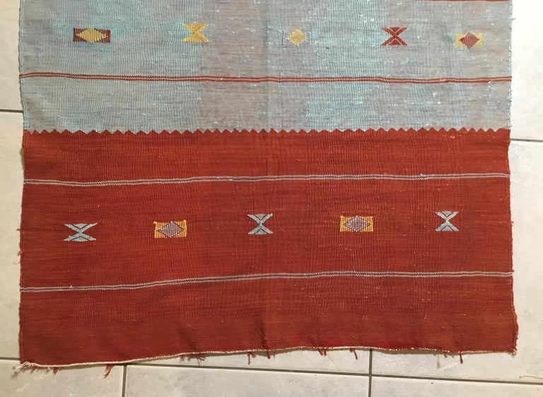 Moroccan Cactus Silk FlatWeave Kilim Rug For Sale at 1stdibs