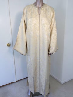 Moroccan Caftan from North Africa, Morocco, Vintage Gold Kaftan, 1970