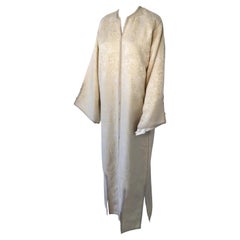 Caftan marocain vintage d'Afrique du Nord, Maroc, Caftan doré, 1970