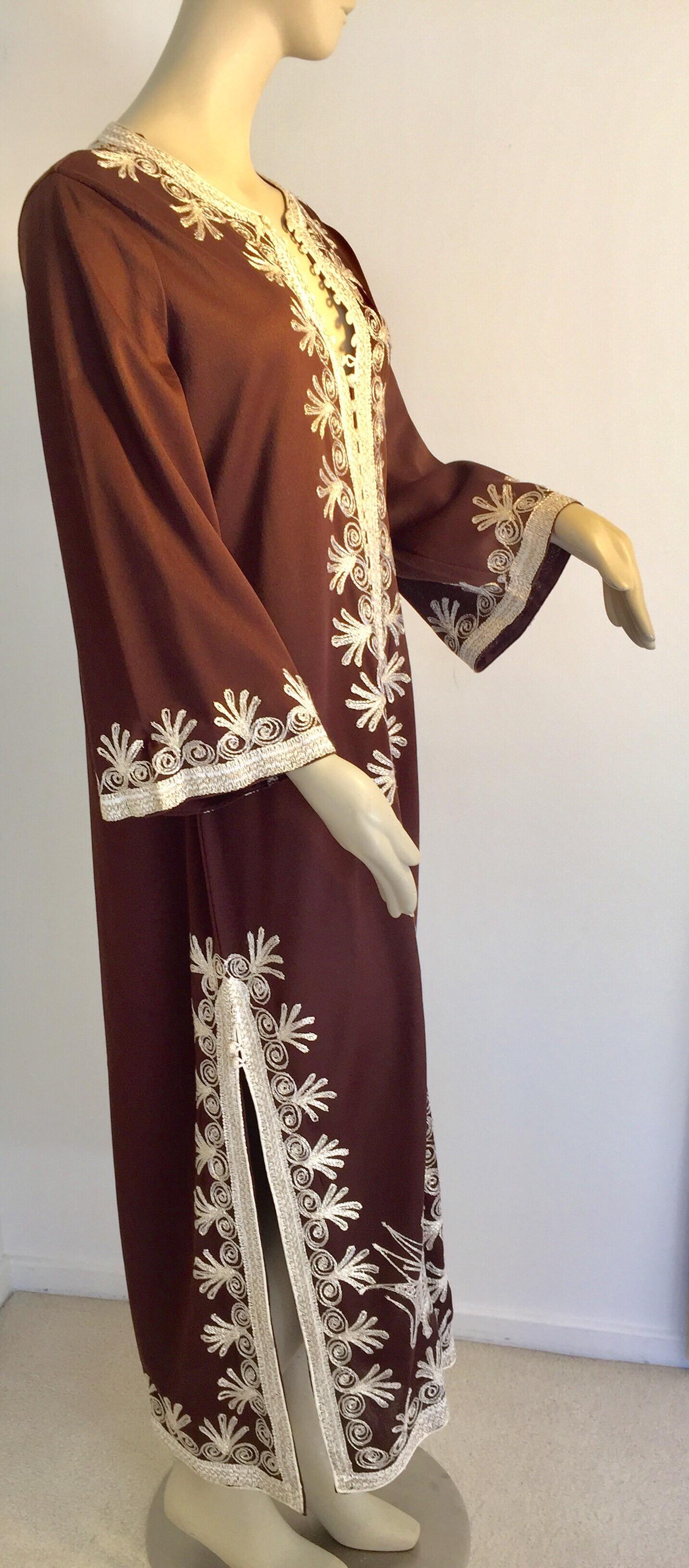 Moroccan Caftan, Maxi Dress Kaftan, 1970 Size Small 7