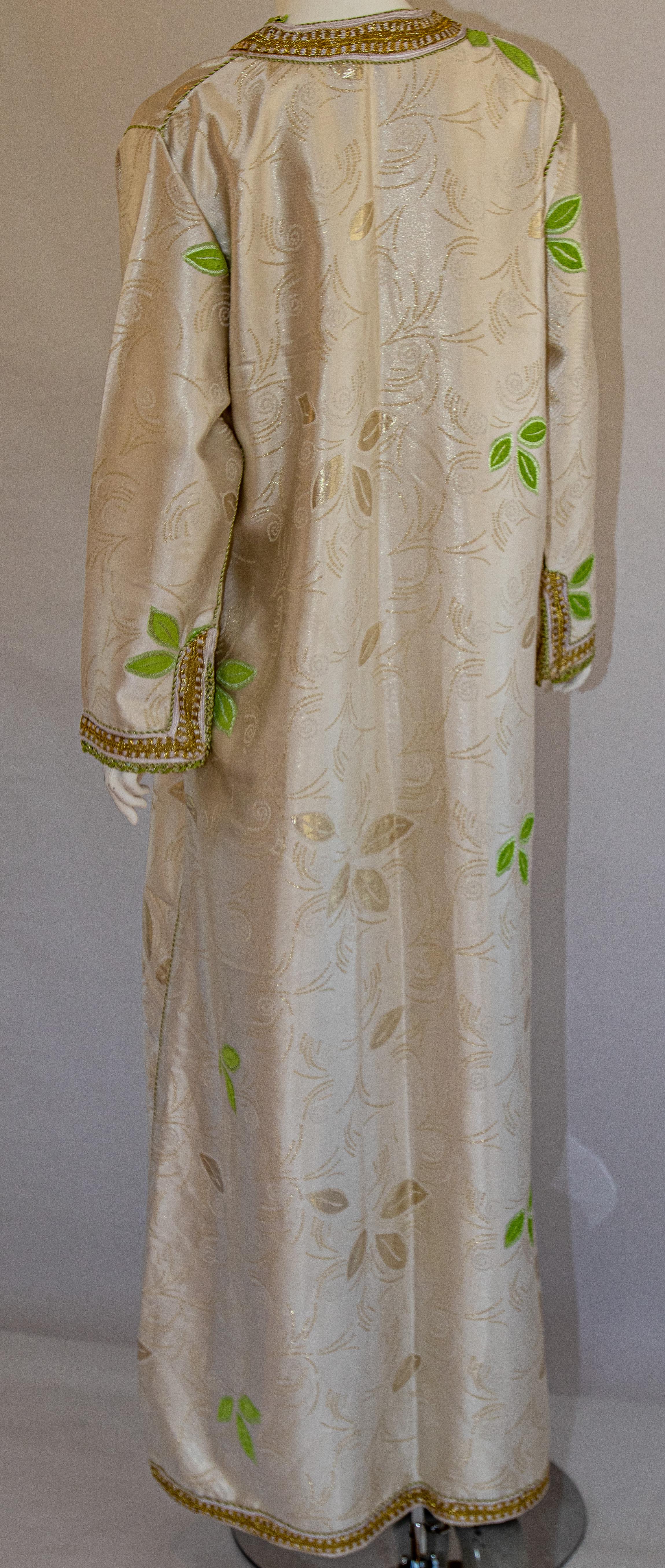 Moroccan Caftan, Silk Brocade Vintage Kaftan  For Sale 5