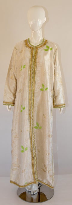 Moroccan Caftan, Silk Brocade Vintage Kaftan
