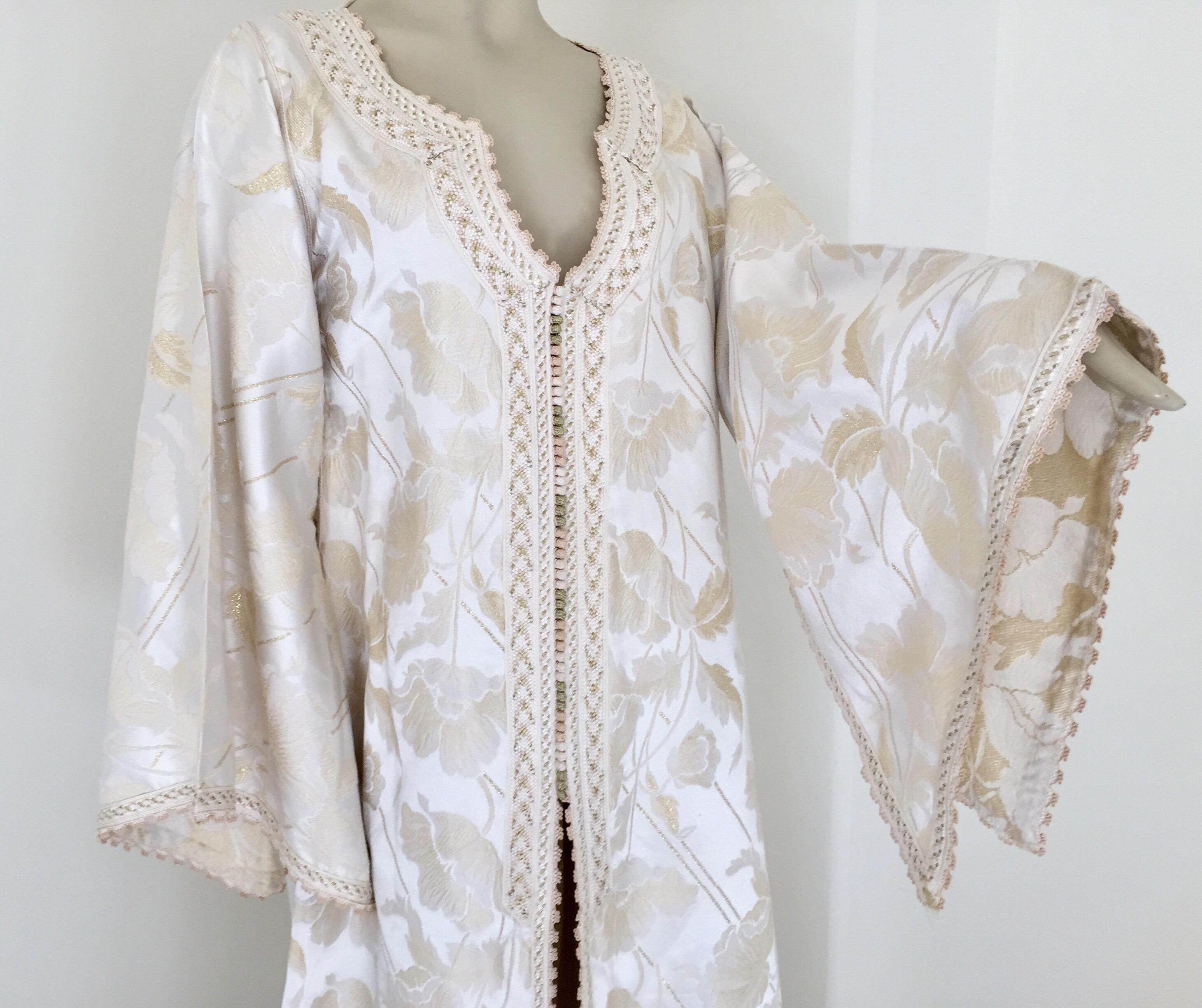 white and gold caftan