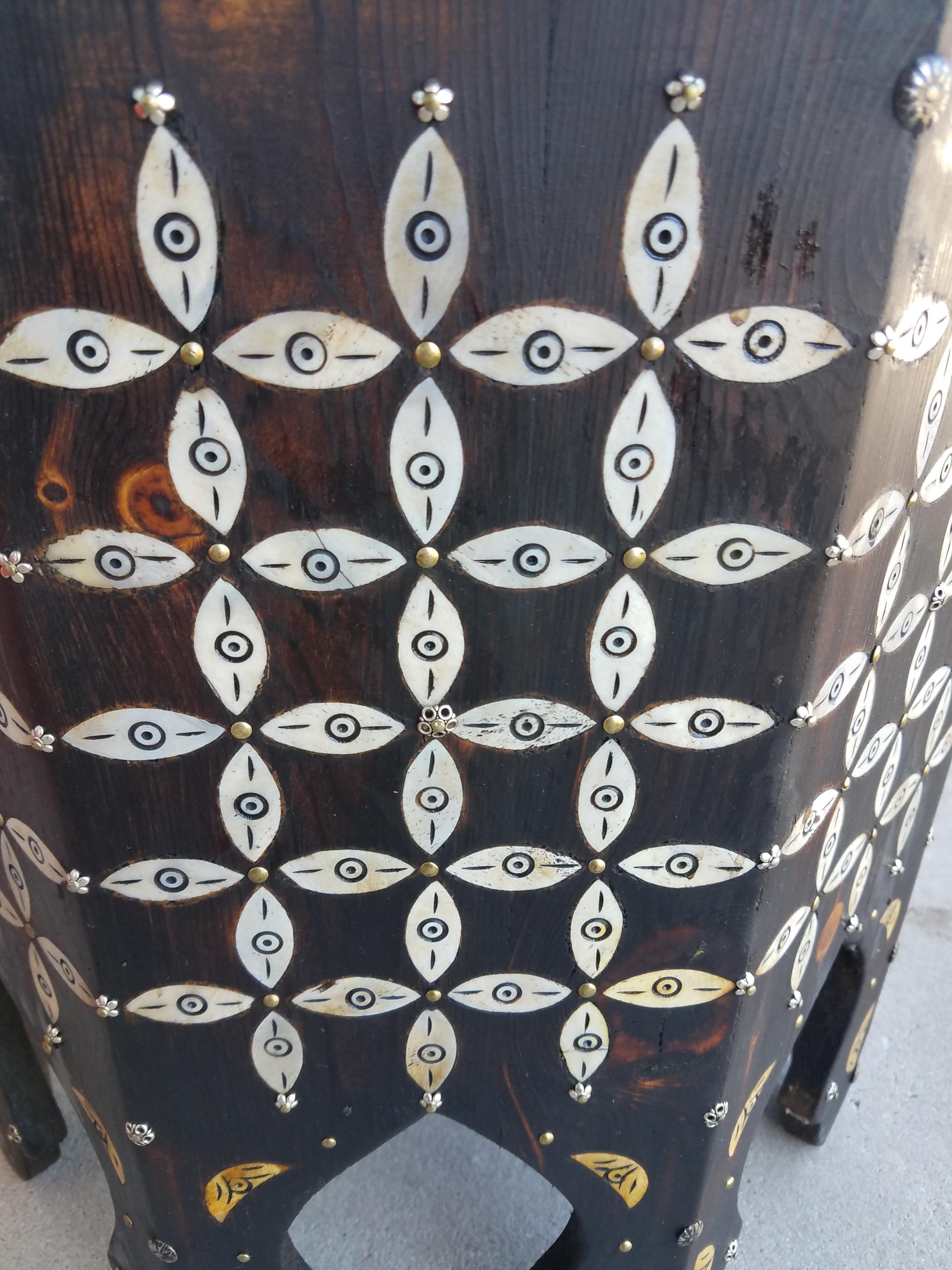 moroccan inlay end table
