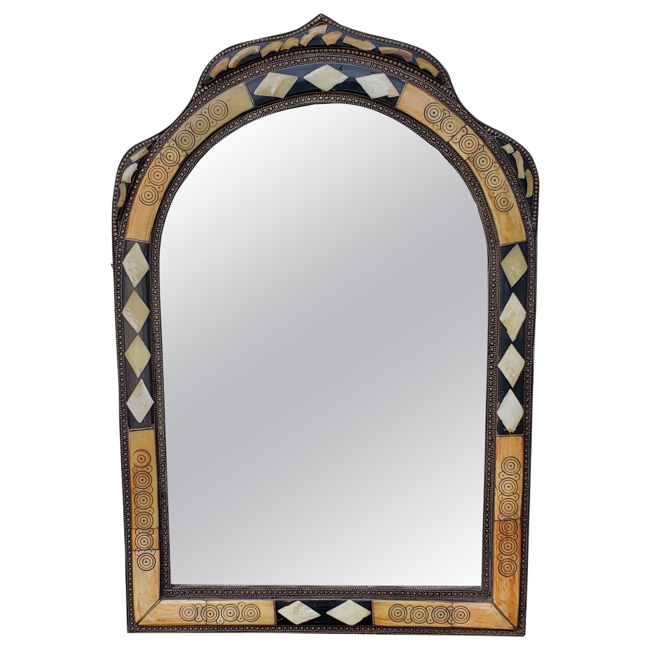 Moroccan Camel Bone Mirror - Har 16 For Sale