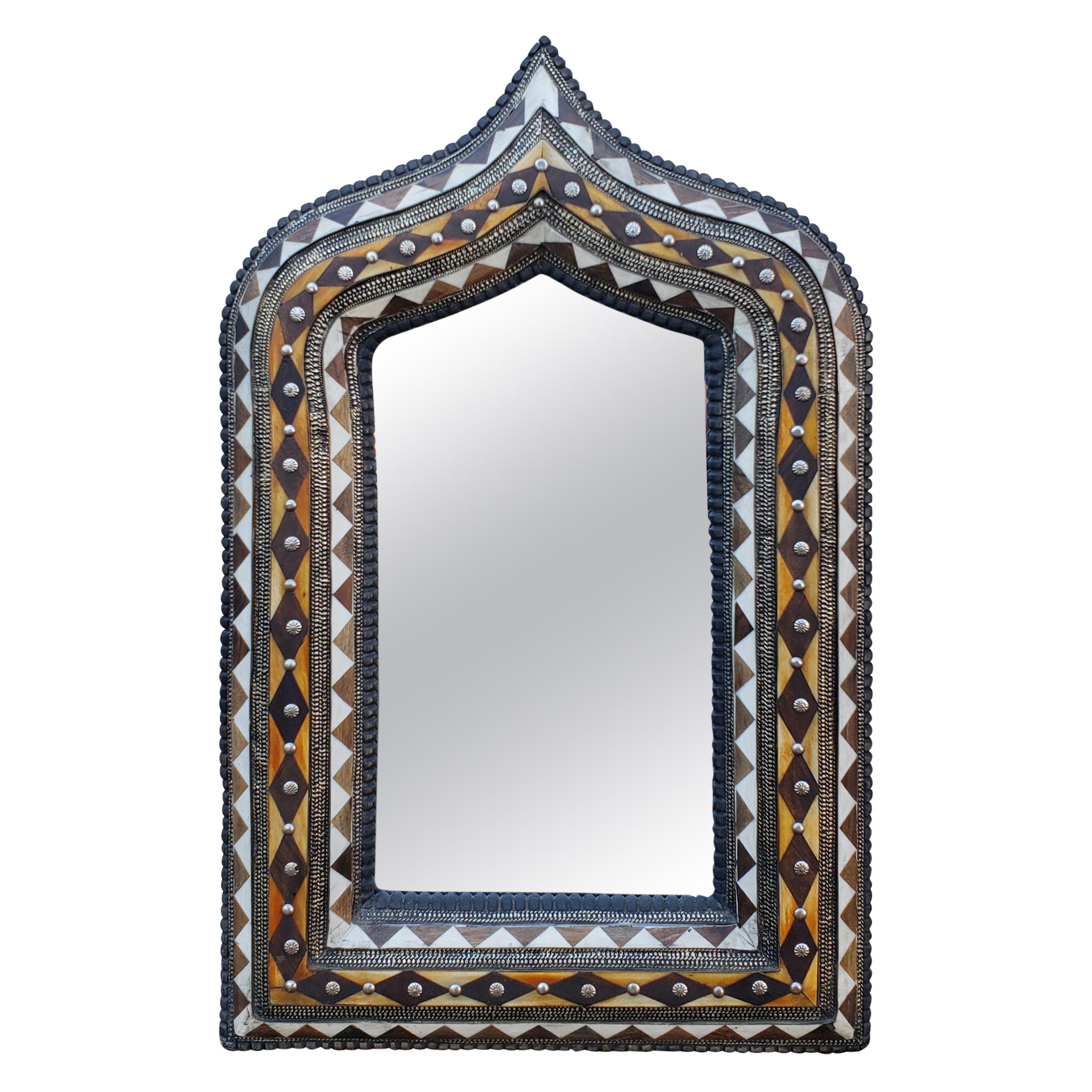 Moroccan Camel Bone Mirror, MD26SM Arched For Sale