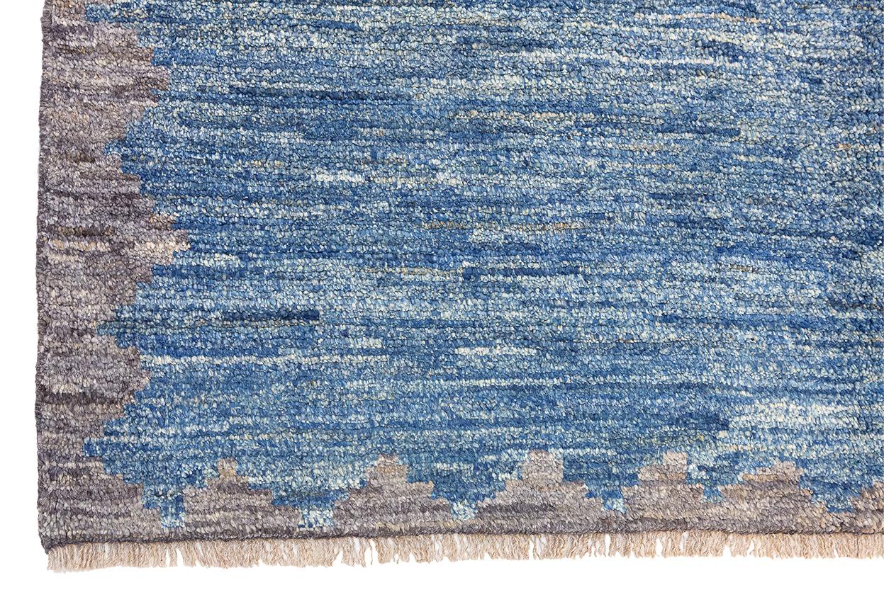 Contemporary Moroccan Carpet Minimalist Design For Sale