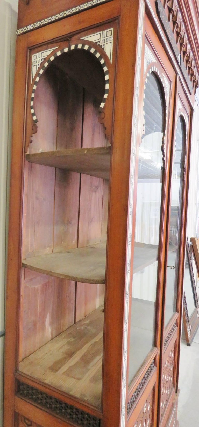 Moroccan Carved Inlaid Bookcase at 1stDibs moroccan bookcases